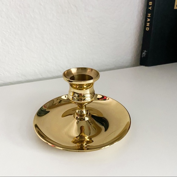 One vintage brass candlesticks